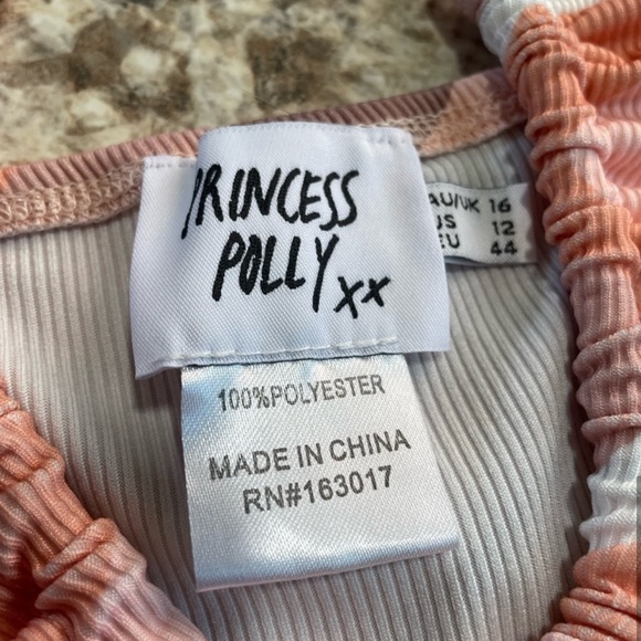 Like New! Princess Polly LATIANA 70s Swirl Vibes Halter Crop Top size 12 - Picture 5 of 6